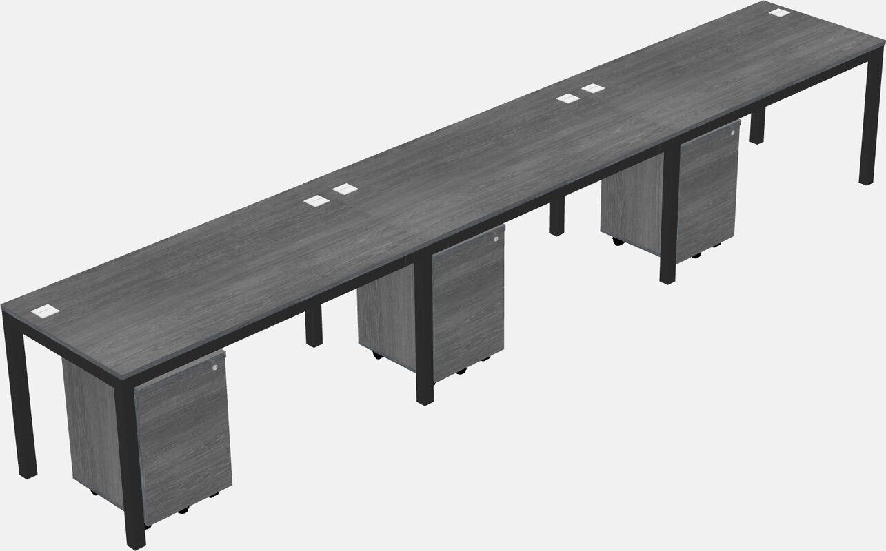 Rectangular Desk - Metal Frame