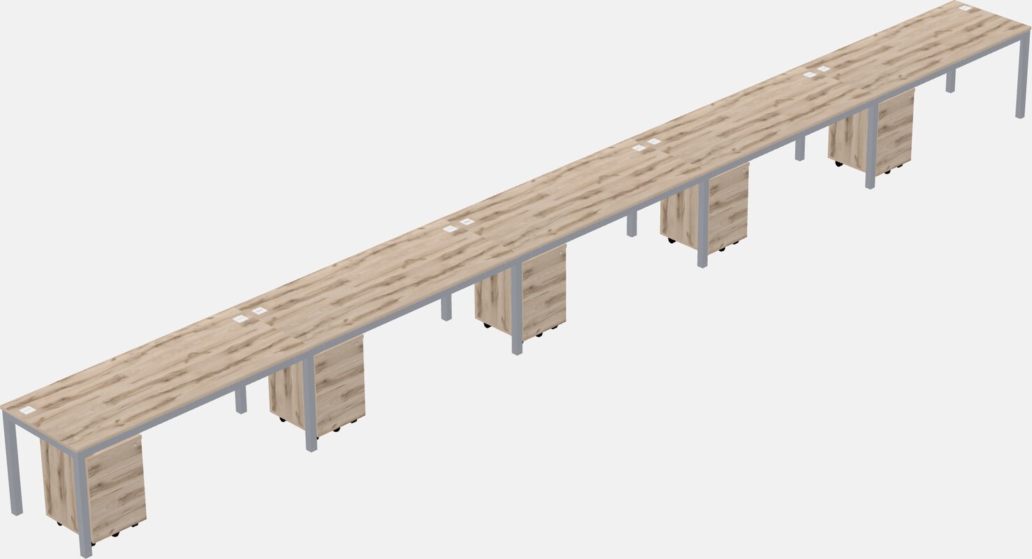 Rectangular Desk - Metal Frame