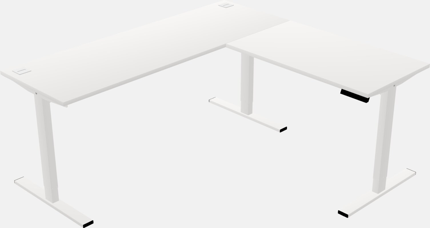 Sit-to-stand L-shaped Electric Height Adjustable Desk