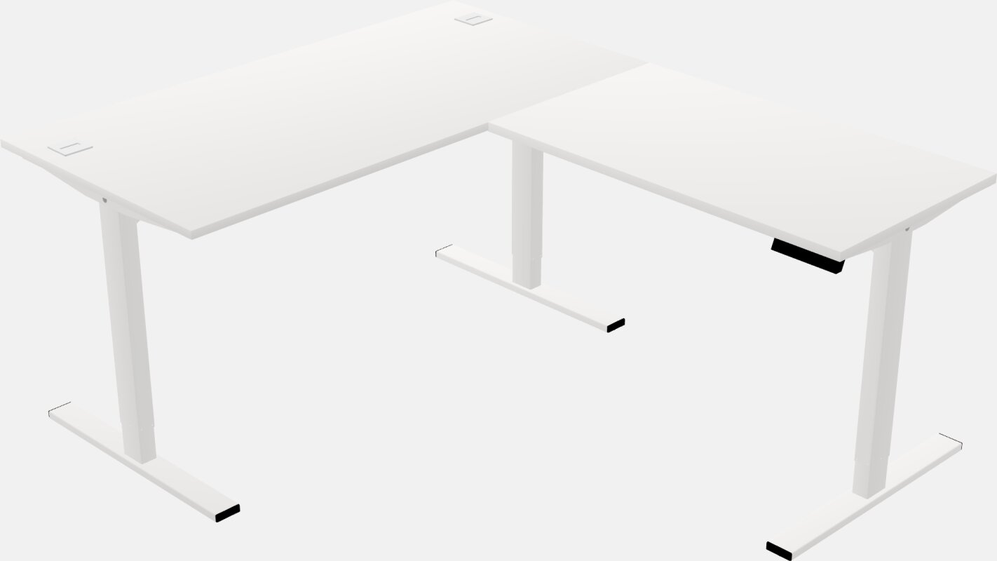 Sittostand Lshaped Electric Height Adjustable Desk Commercial