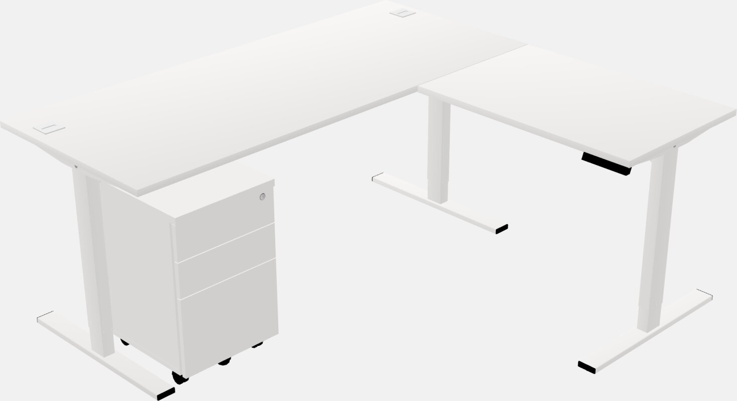Sit-to-stand L-shaped Electric Height Adjustable Desk