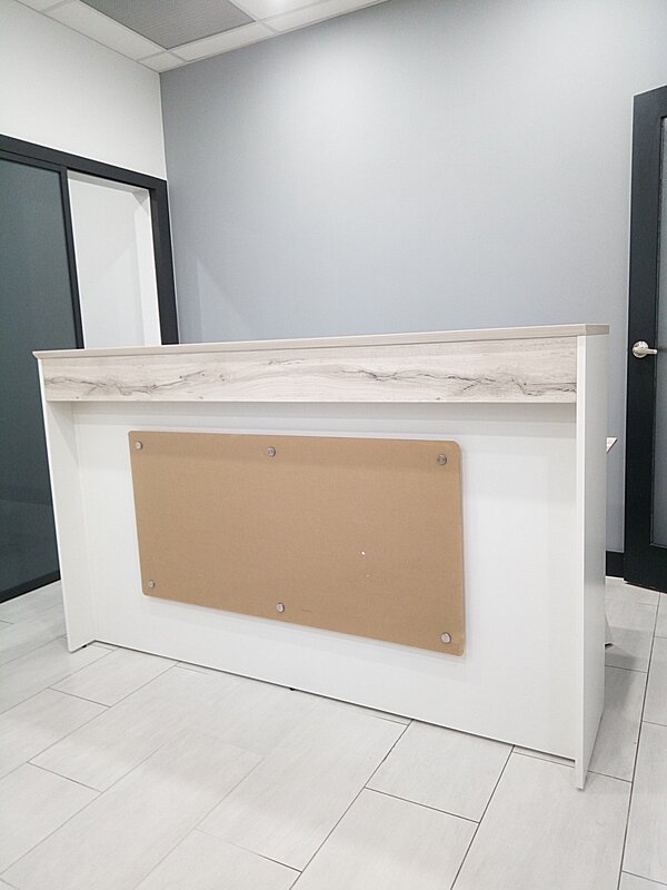 Rectangular reception desk