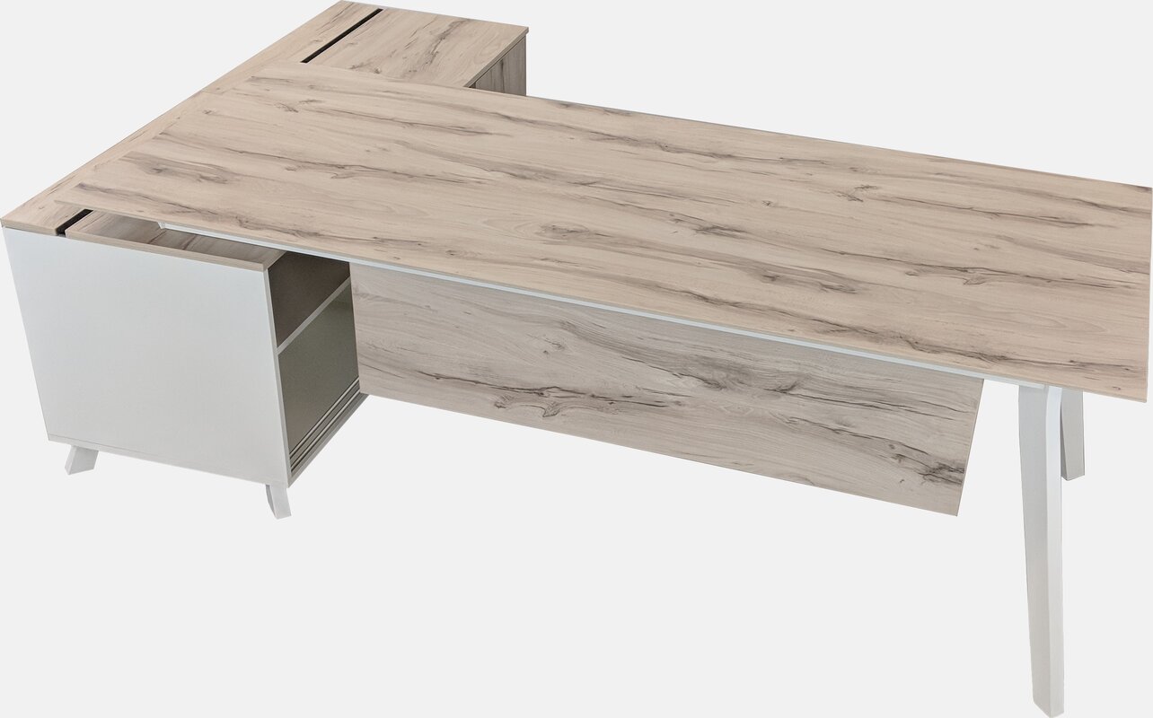 Modern executive l-shaped desk