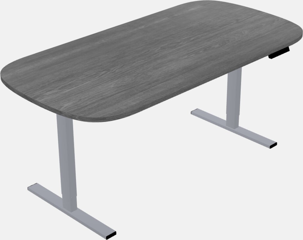 Height Adjustable Oval Table