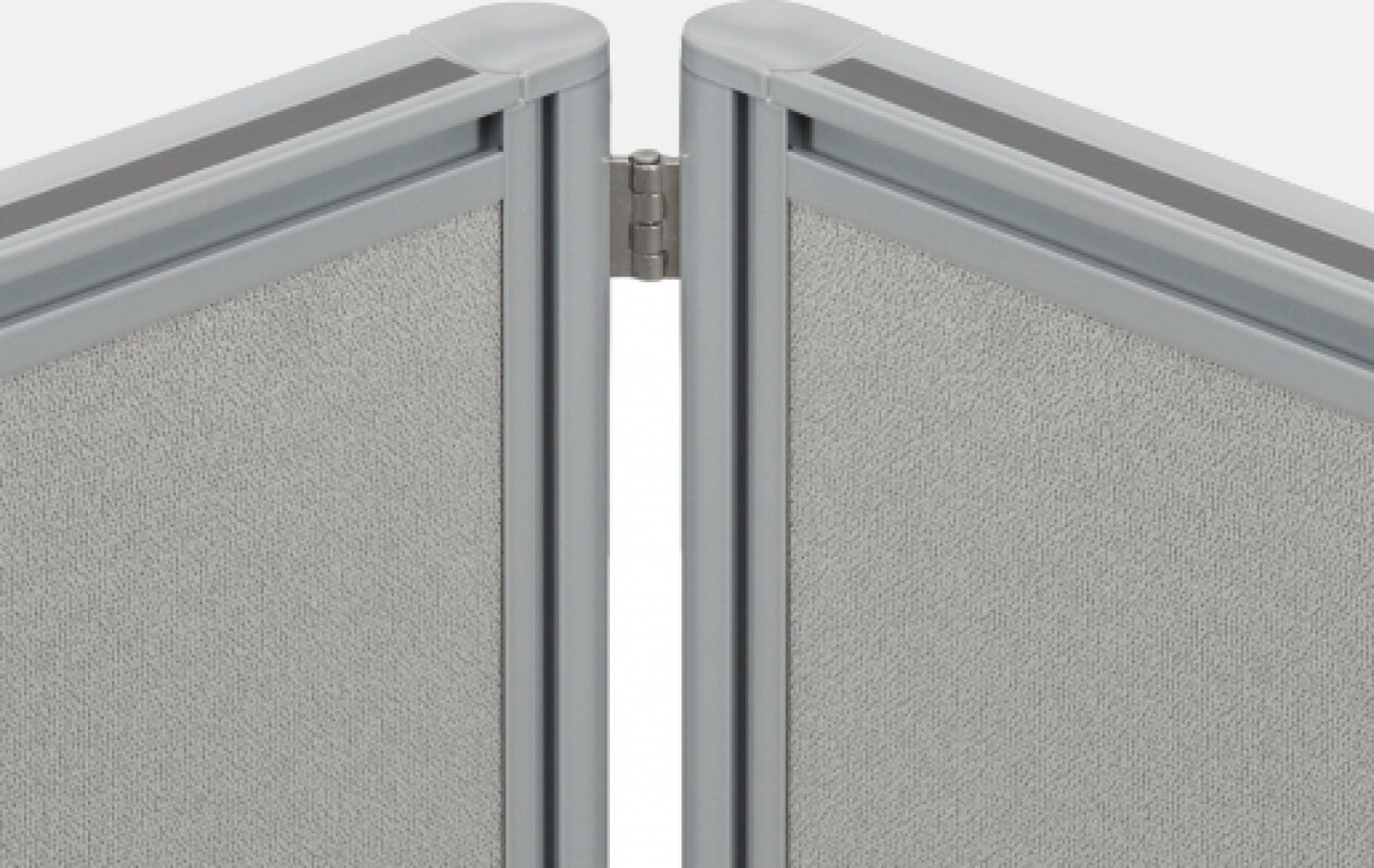 Freestanding panel system connecting hinge kit