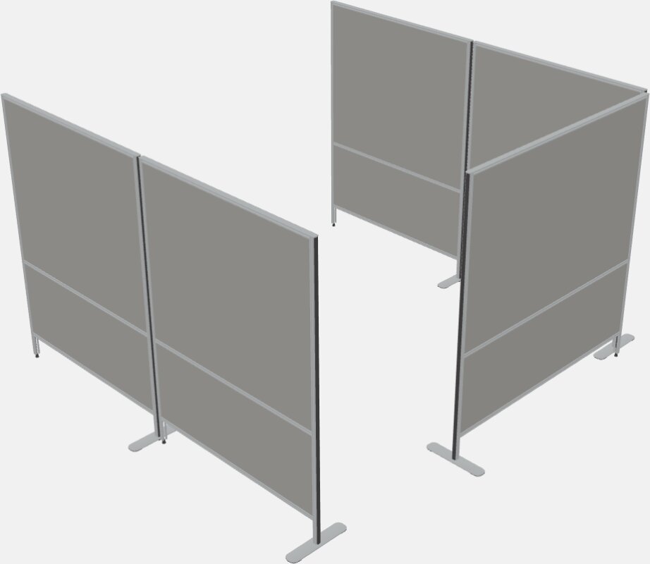 Configuração de sala vazia independente de parede