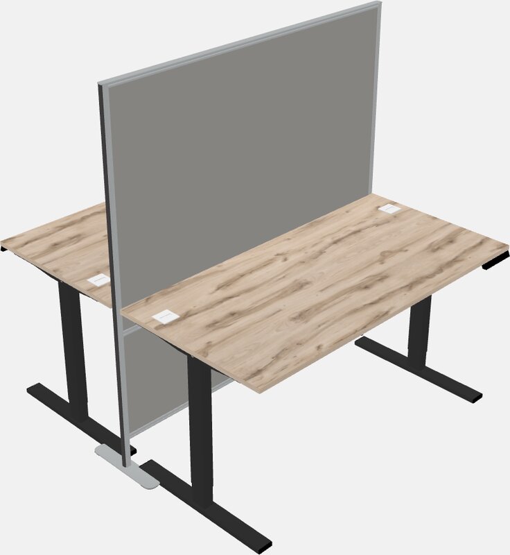 Shared rectangular sit-to-stand cubicles