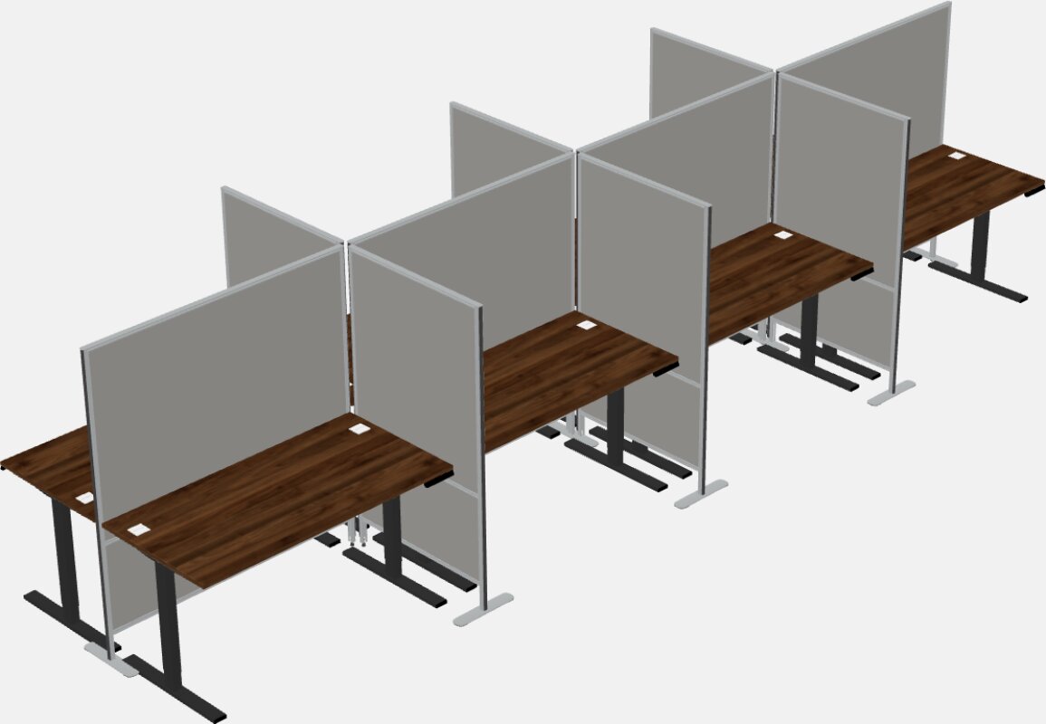 Общие прямоугольные кабины для сидячих мест