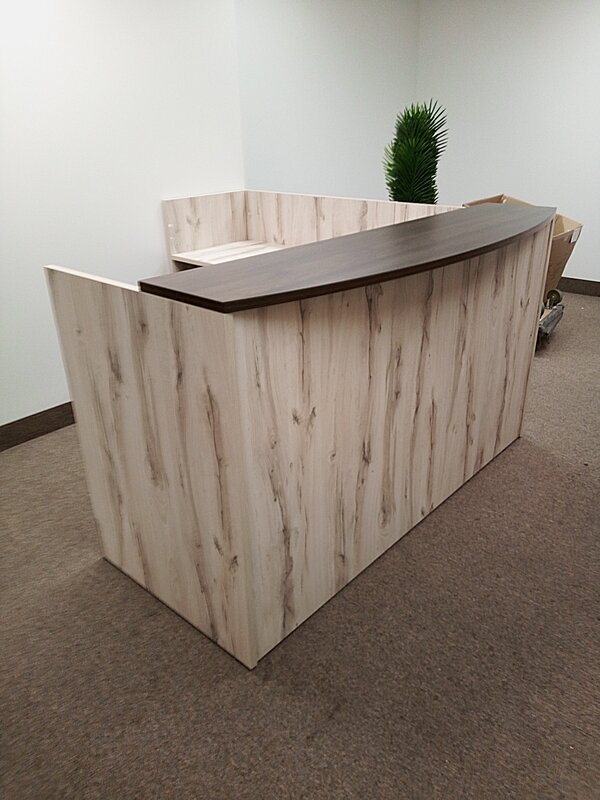 Heinne Holz L Shaped Reception Desk Officestock