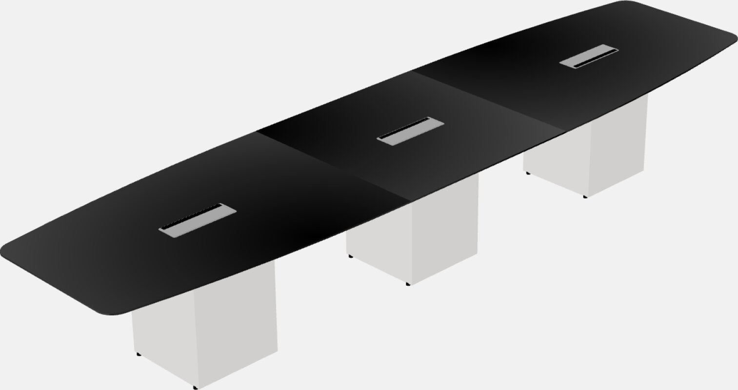 Boat-shaped meeting table