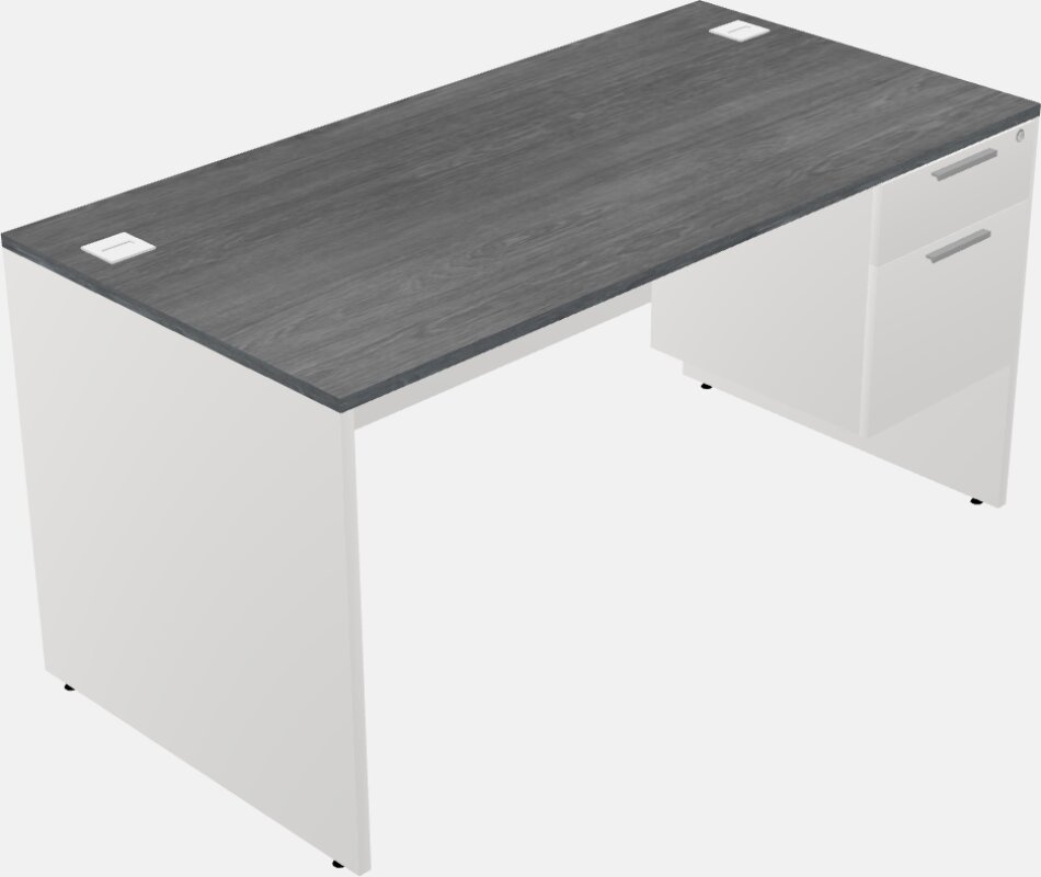 Rectangular Desk - Wooden Base