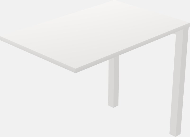 Desk return - metal base - wooden & panel systems