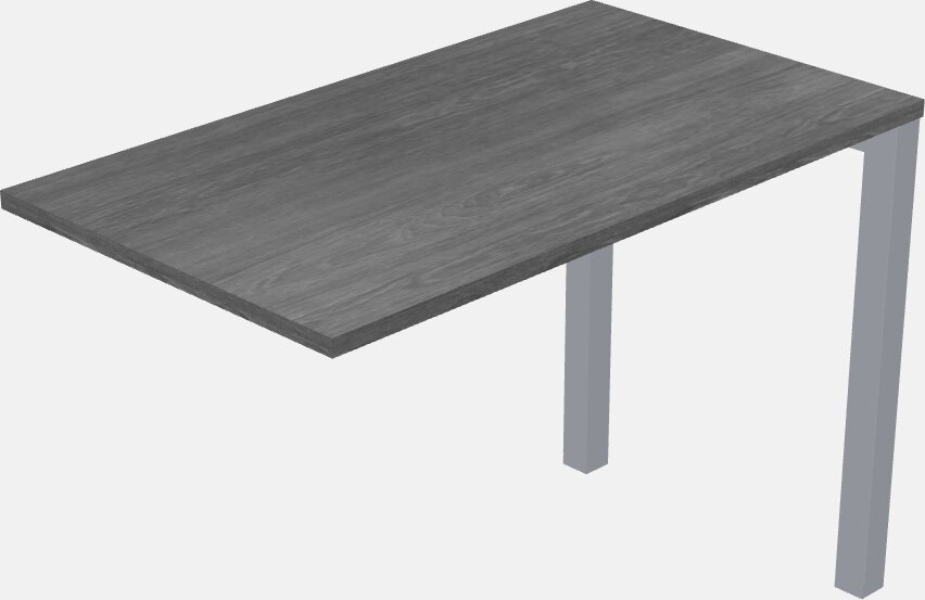 Desk return - metal base - wooden at panel system