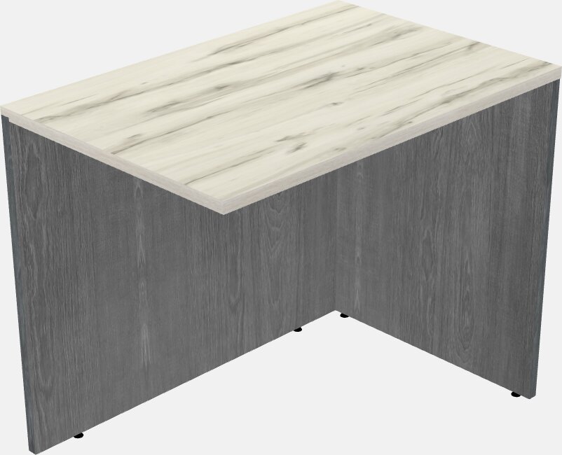 Desk return - wooden base