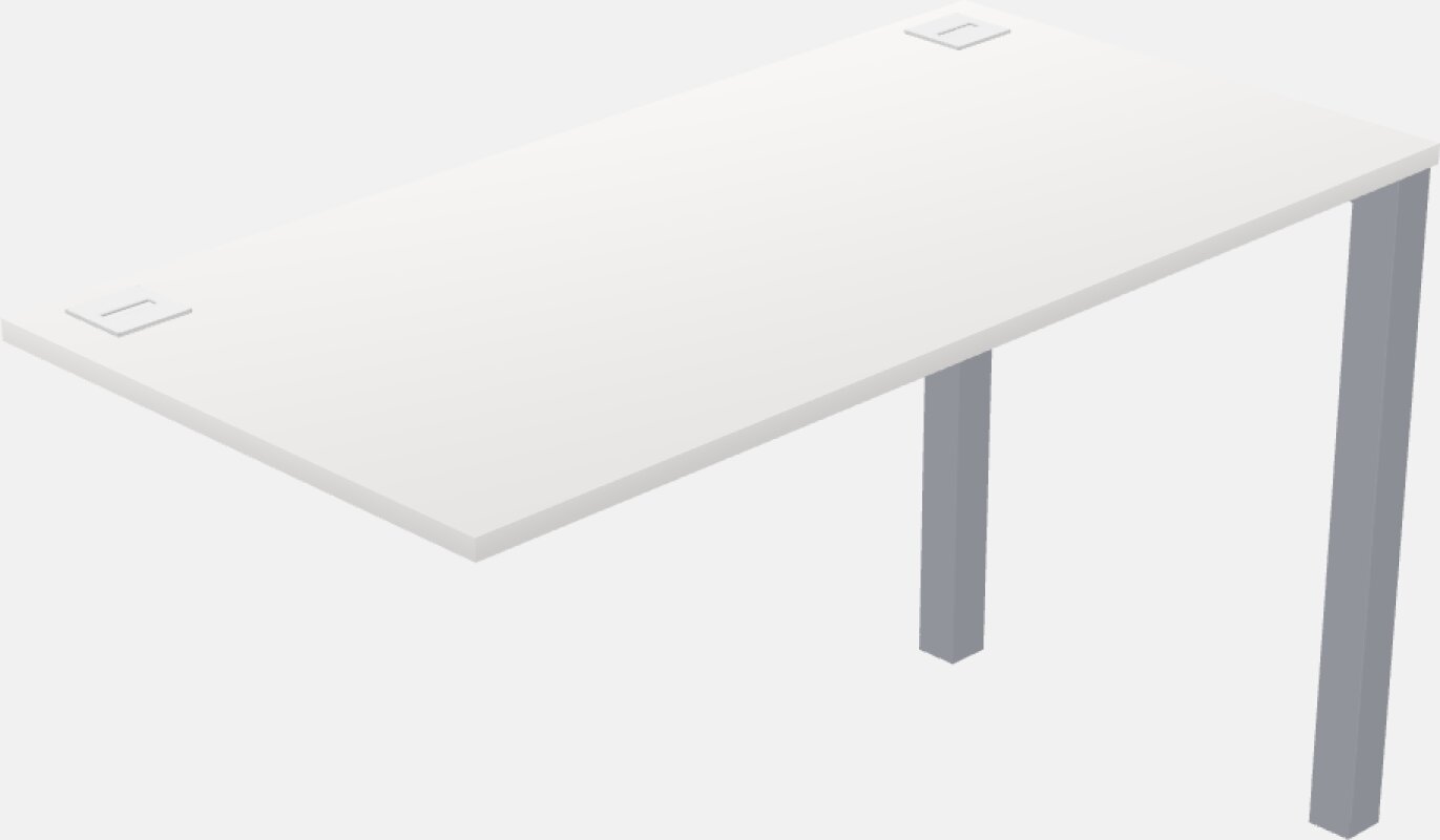 办公桌返回 - 金属底座 - 木质和面板系统