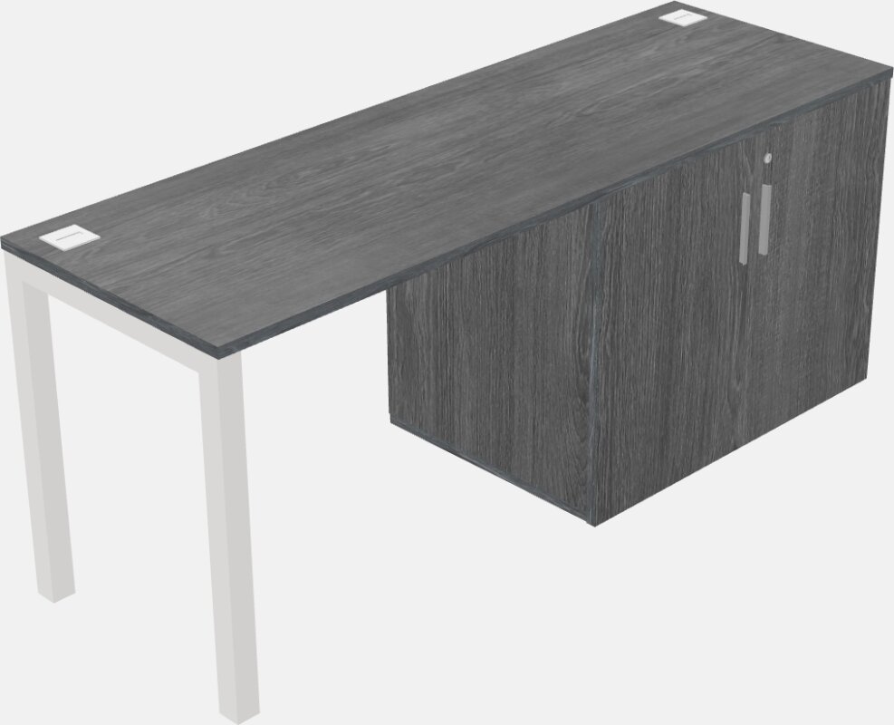 Desk with storage cabinet
