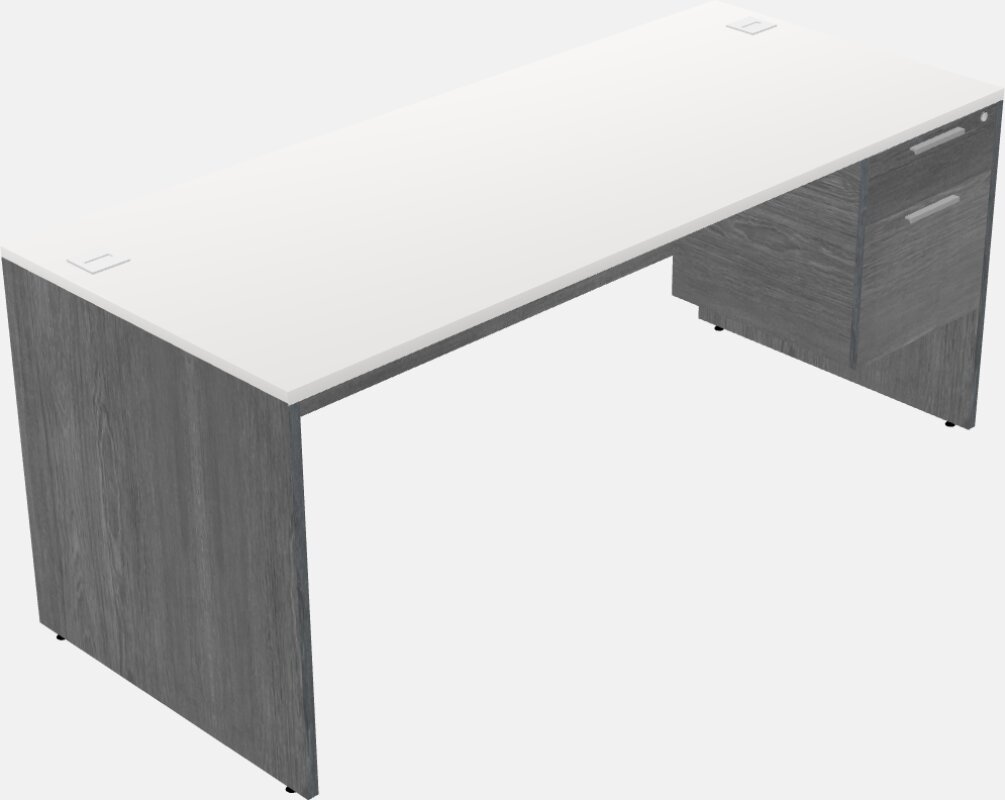 Rectangular Desk - Wooden Base