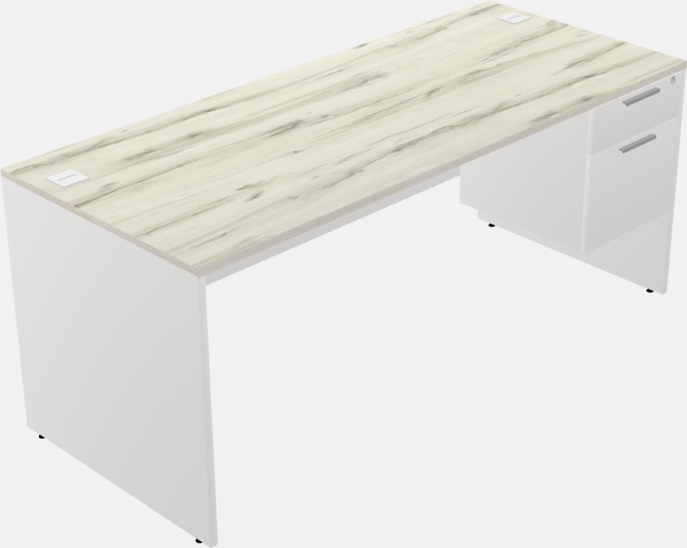 Rectangular Desk - Wooden Base