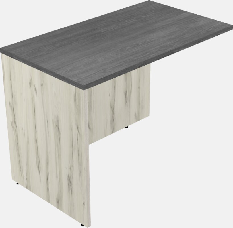 Desk return - wooden base