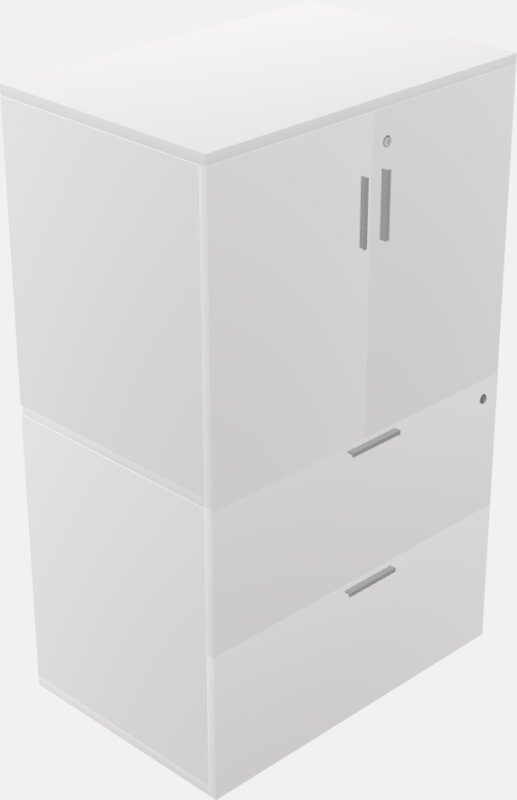 Arquivo lateral + armário de armazenamento