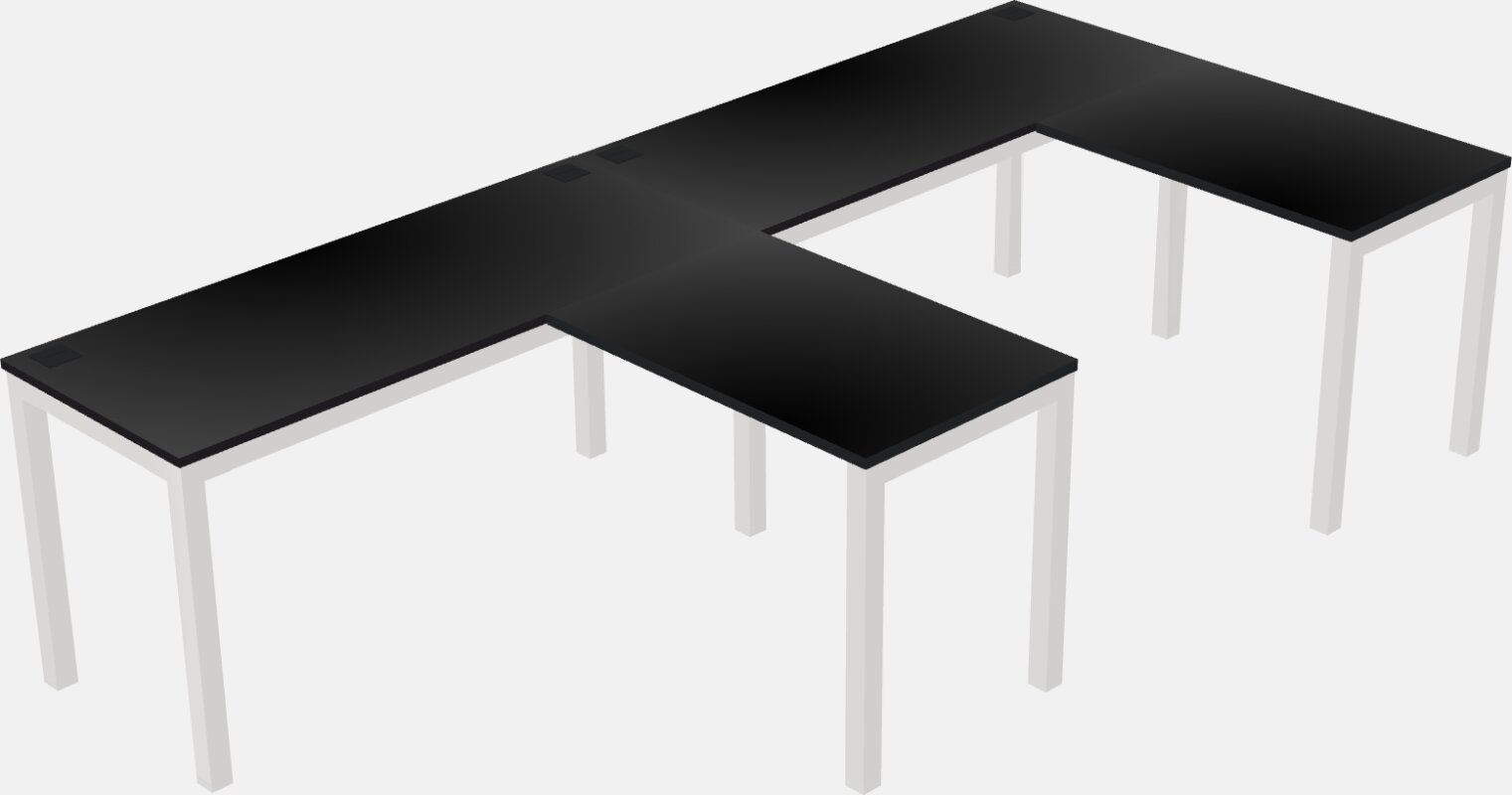 L-shaped na mesa