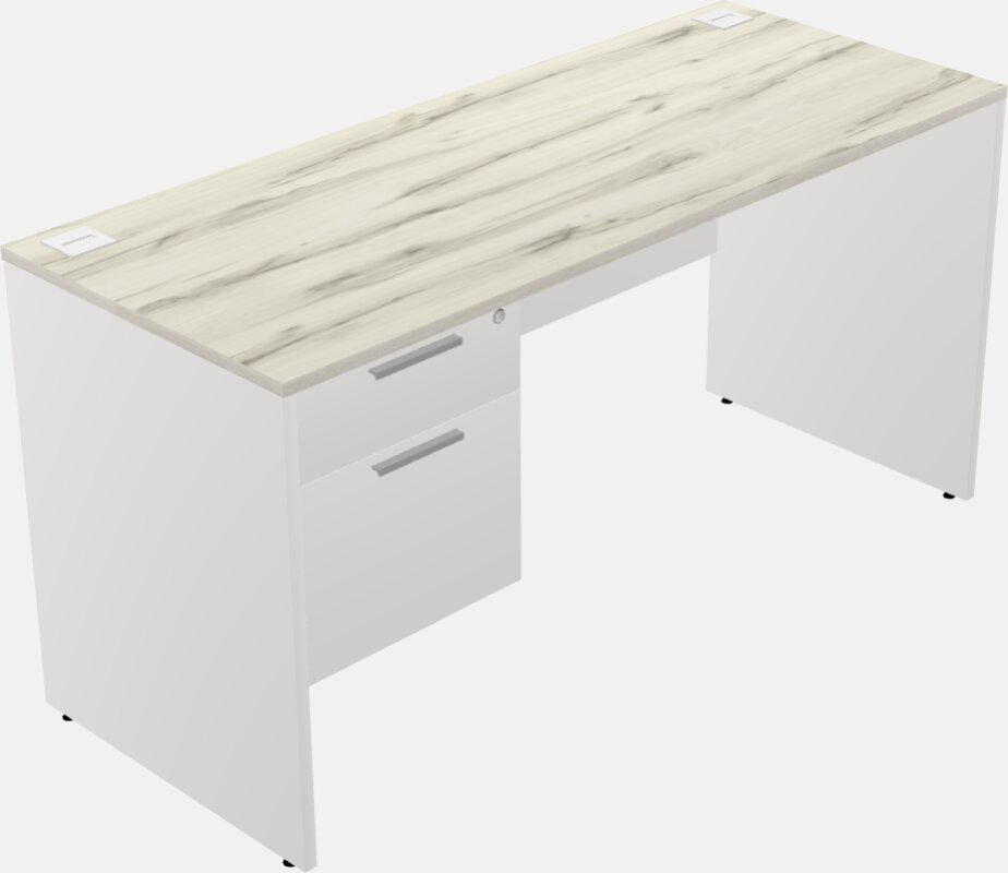 Rectangular Desk - Wooden Base