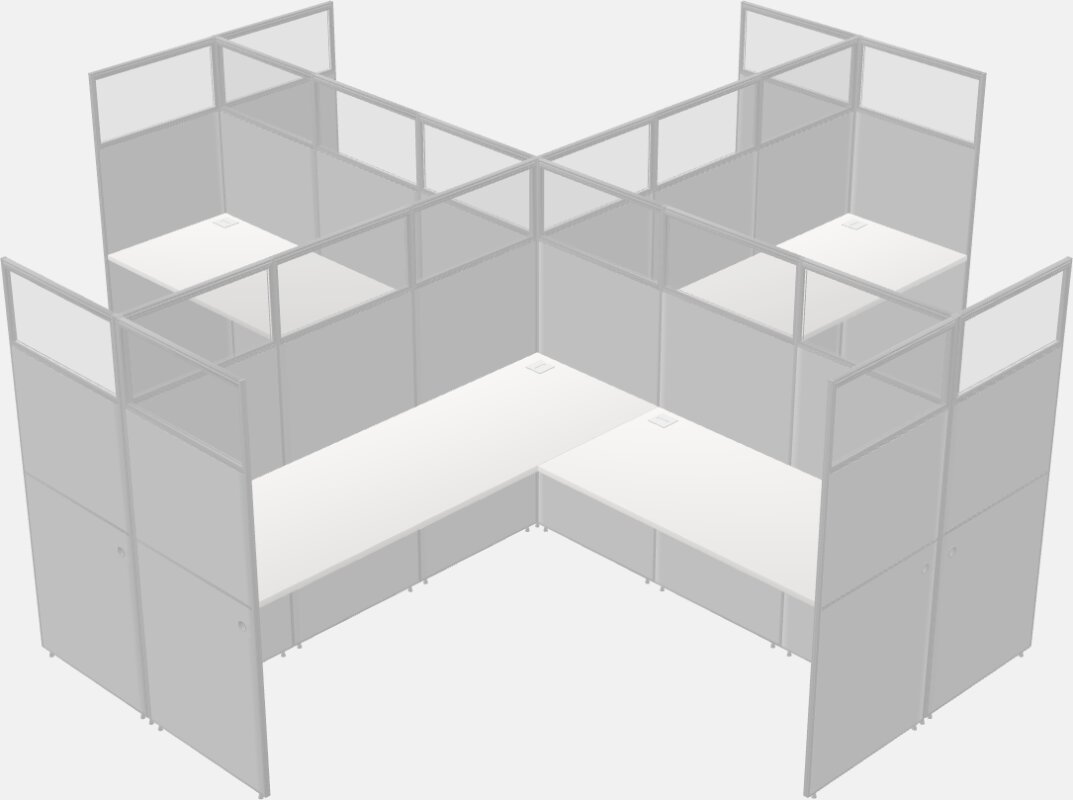 Cubicoli condivisi a forma di l