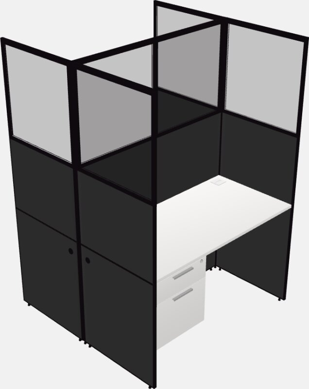 Cubículo rectangular compartido