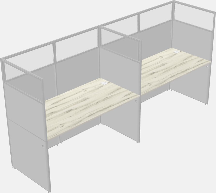 Cubículo rectangular compartido