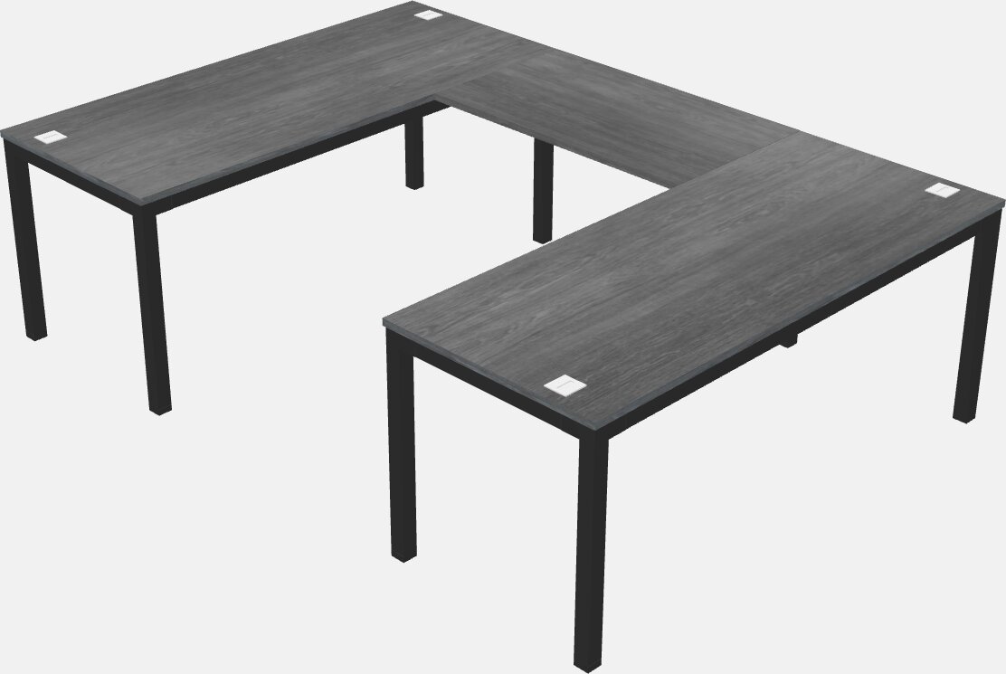 U-shaped Desk - Metal Frame