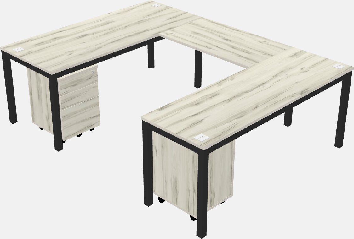 U-shaped Desk - Metal Frame
