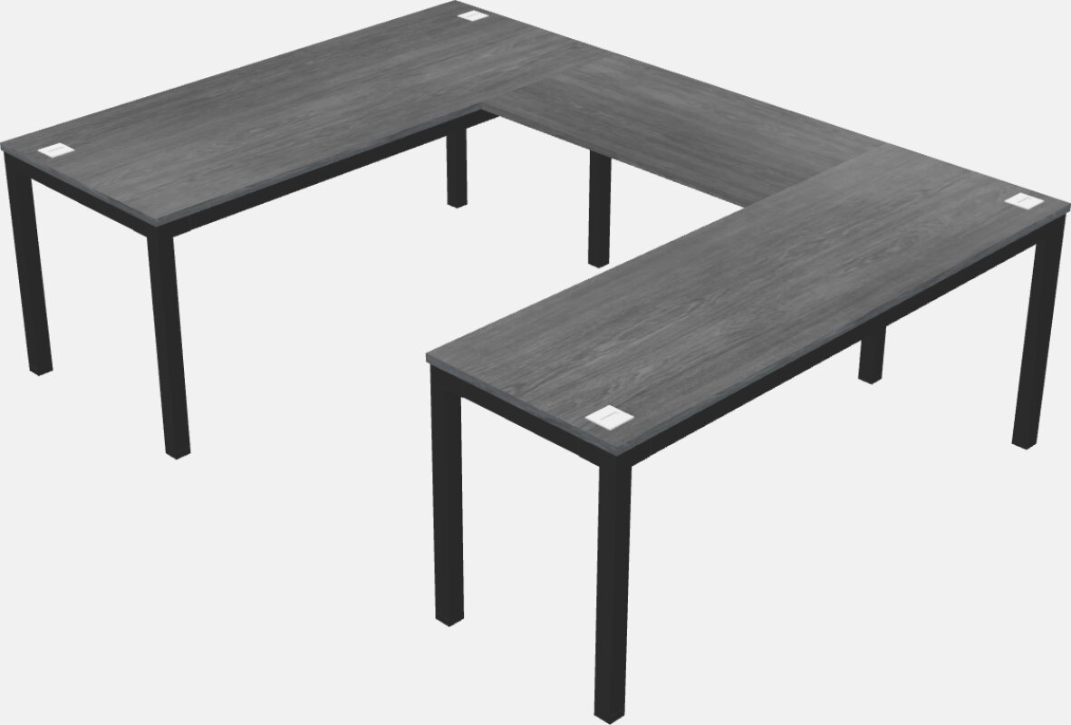 U-shaped Desk - Metal Frame