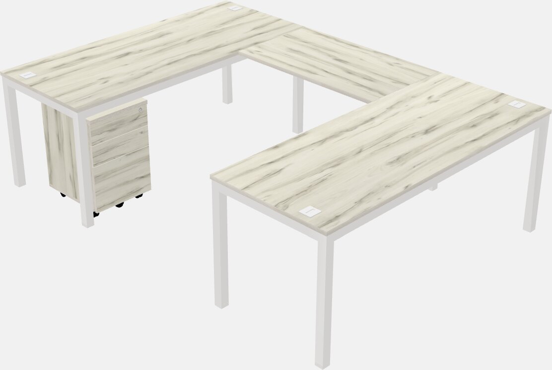 U-shaped Desk - Metal Frame