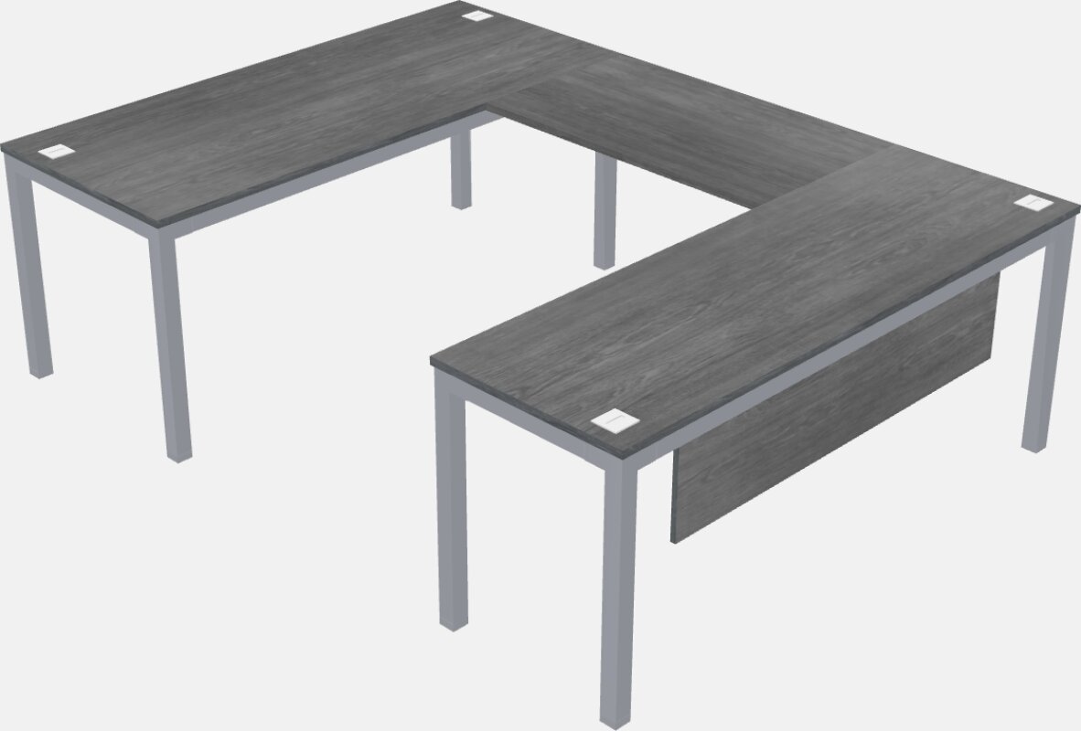 U-shaped Desk - Metal Frame