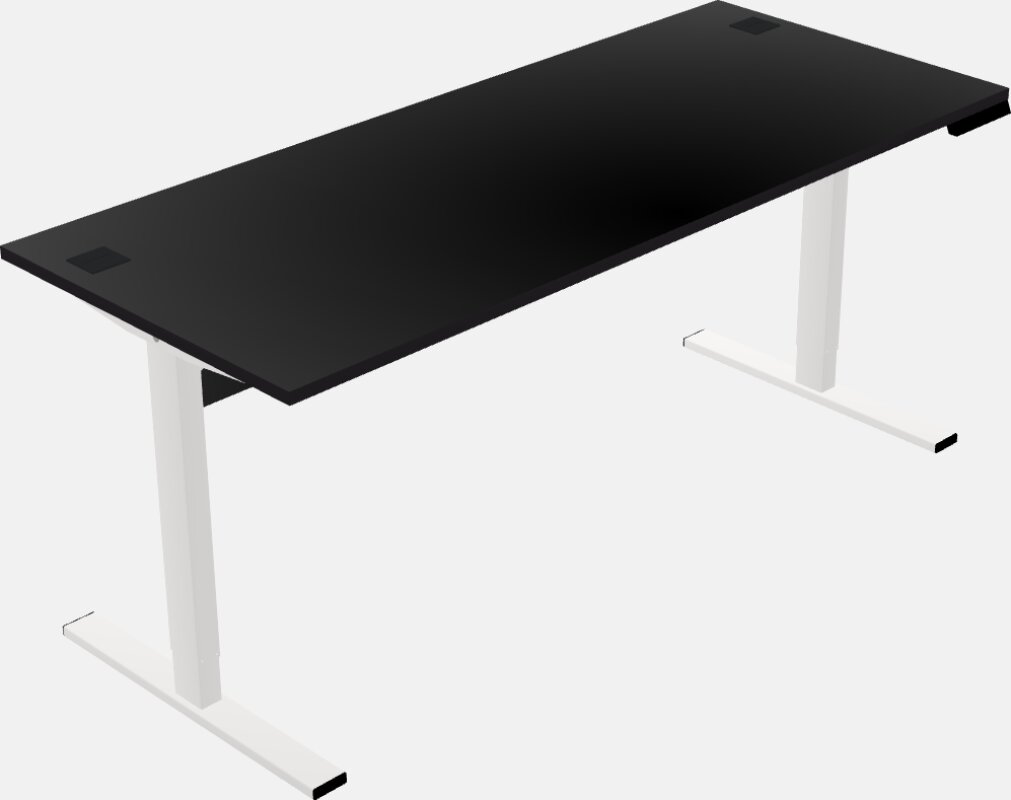 Sit-to-stand na rectangular desk