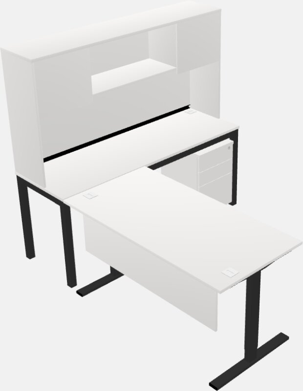 Sit-to-stand na l-shaped na mesa