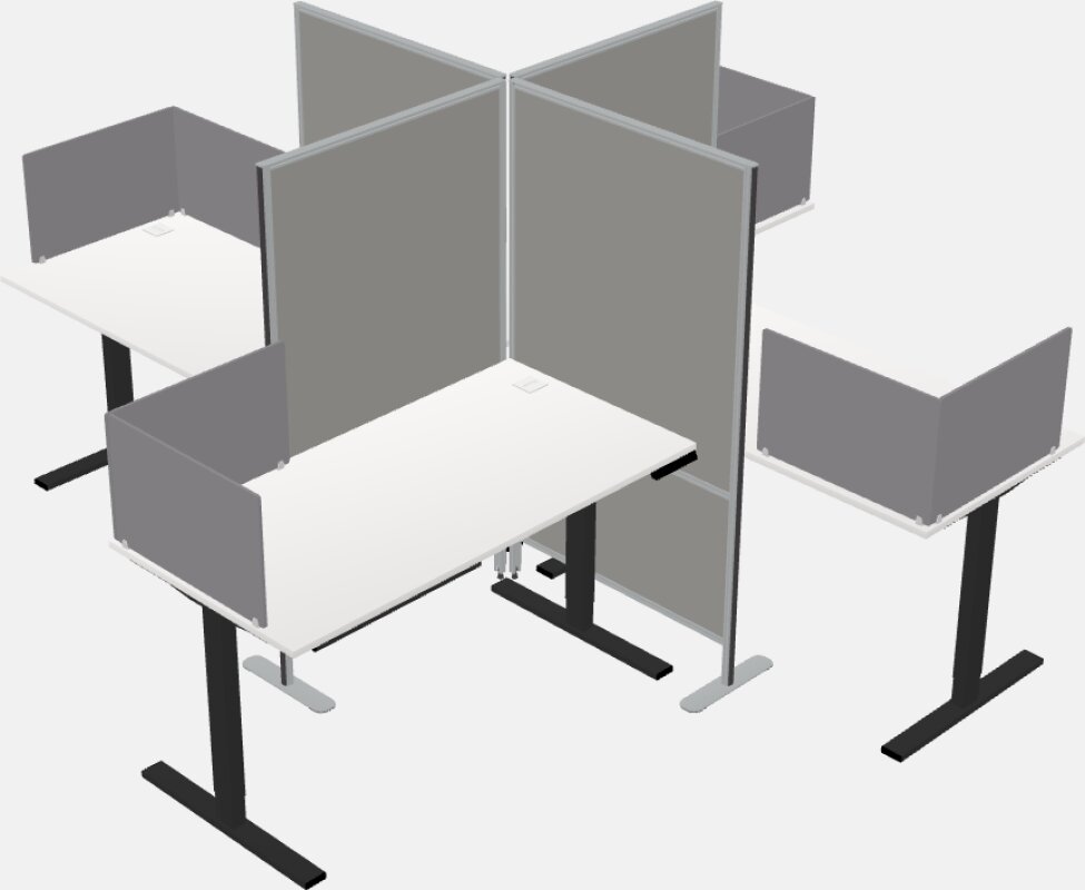 Sit-to-stand na mga cubicle