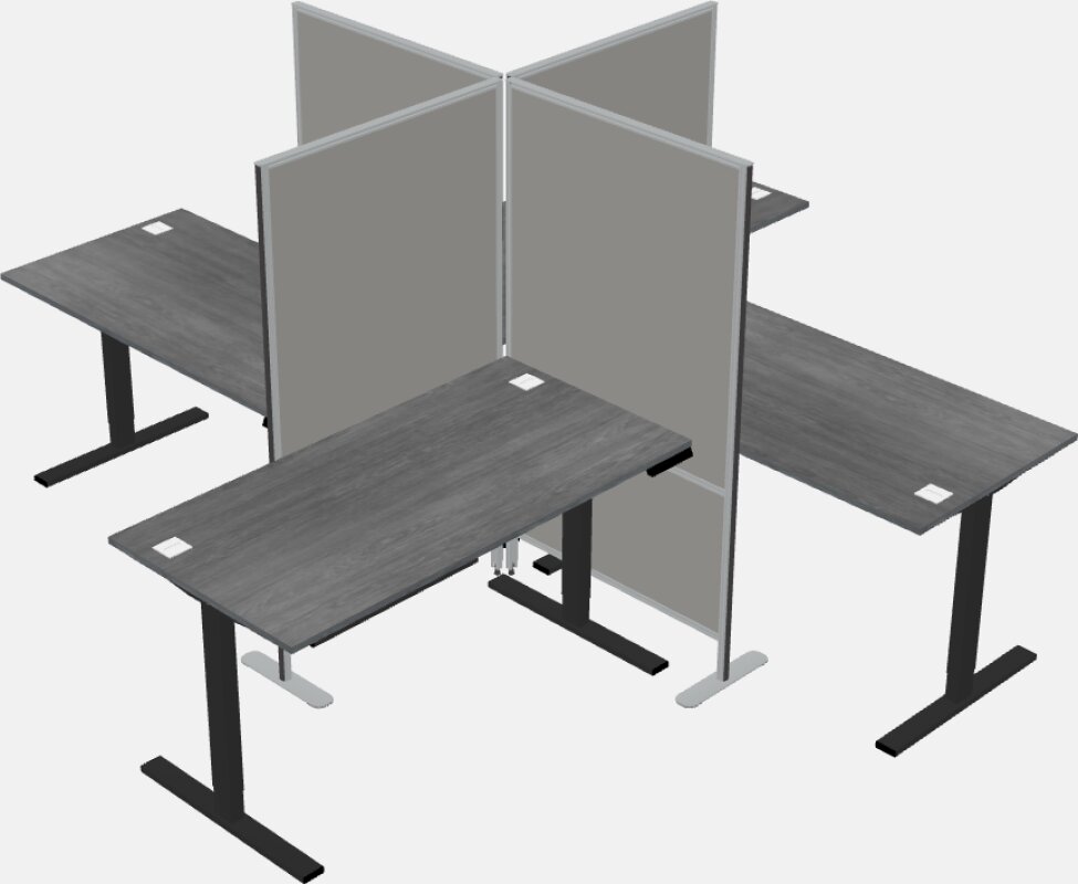 Sit-to-stand cubicles
