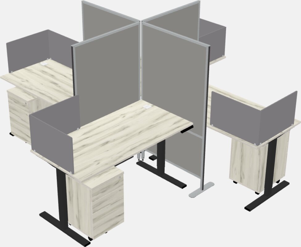 Sit-to-stand na mga cubicle