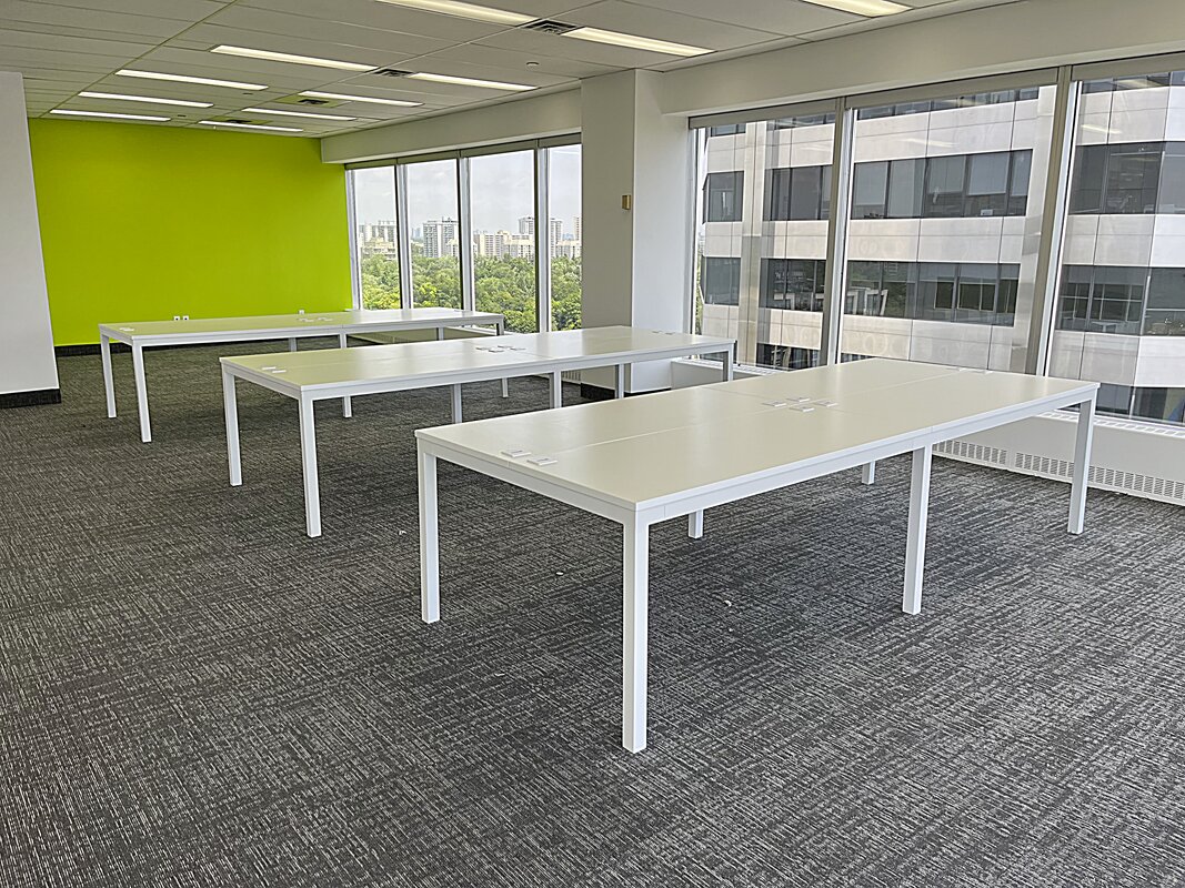 Shared rectangular desk