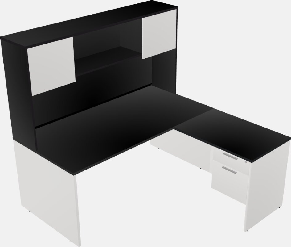 L-shaped office desk