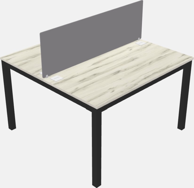 Shared rectangular desk