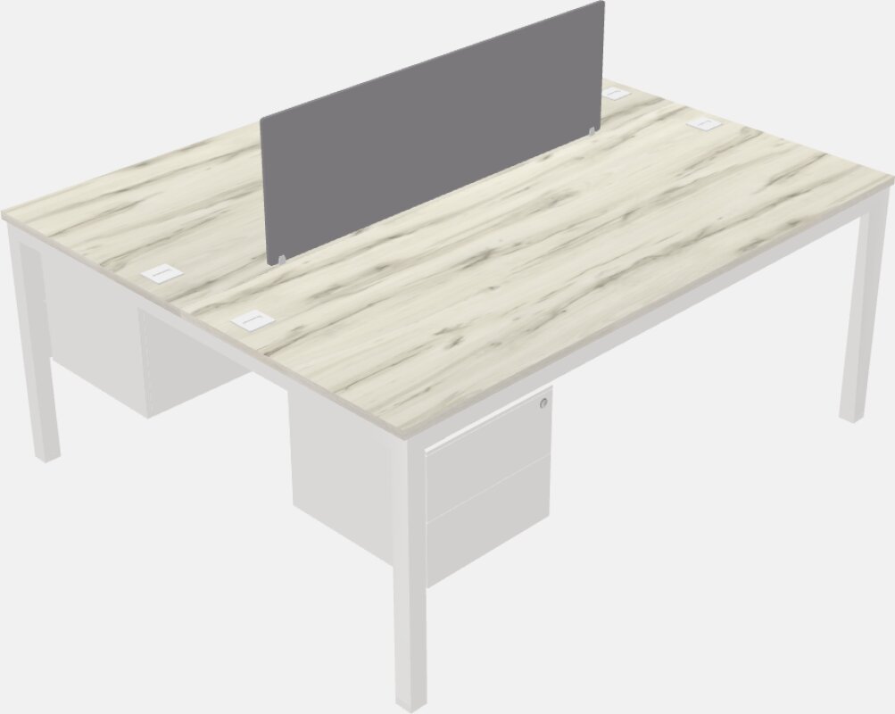 Nakabahaging rectangular desk