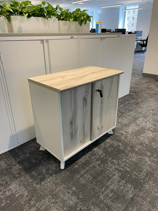 Sliding door cabinet