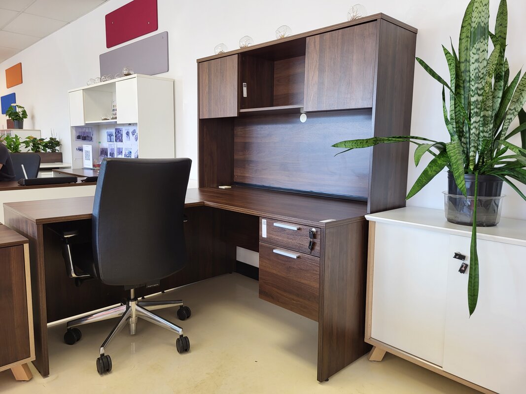 L-shaped office desk