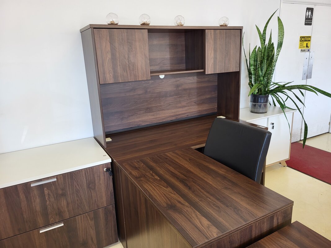 L-shaped office desk