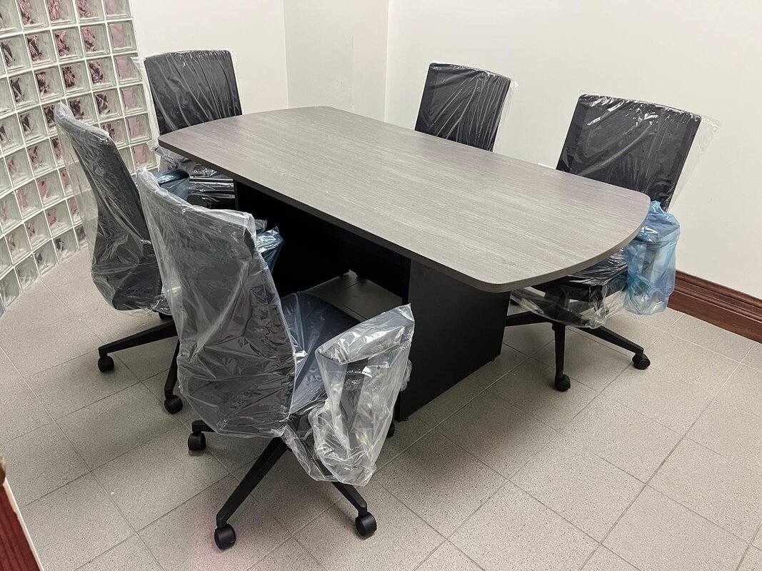 Modern oval meeting table