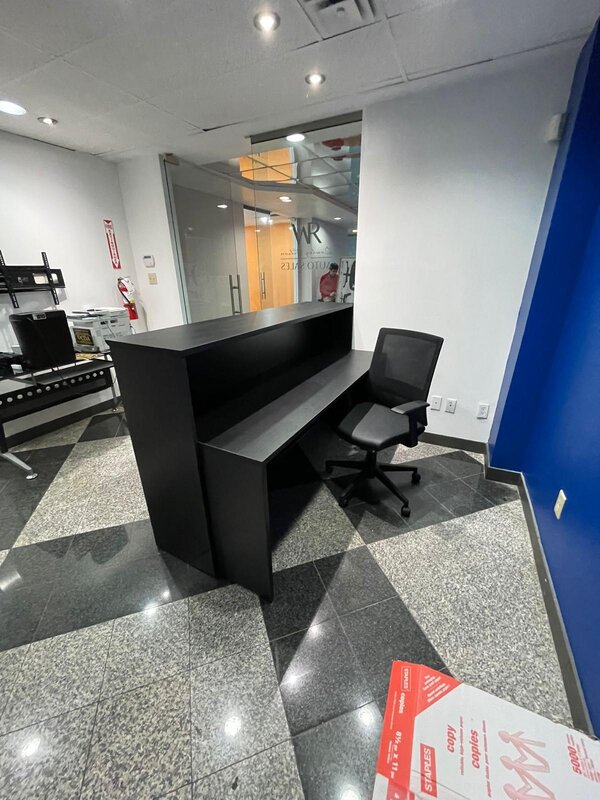 Rectangular reception desk