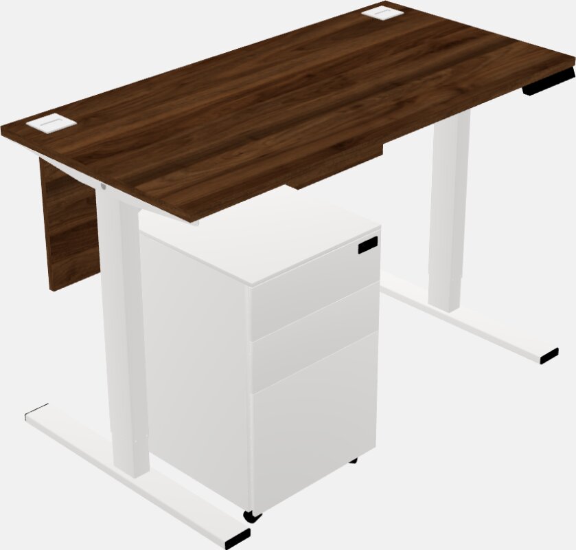 Sit-to-stand na rectangular desk