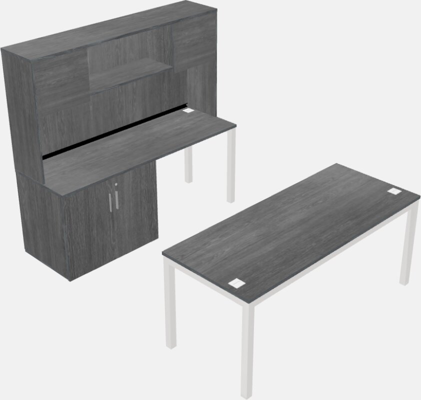Параллельный стол + шкаф